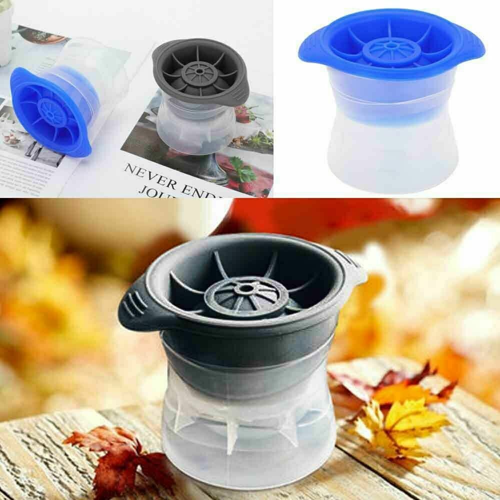 Silicone Ice Ball Moulds, Blue and Grey, 2 Pack