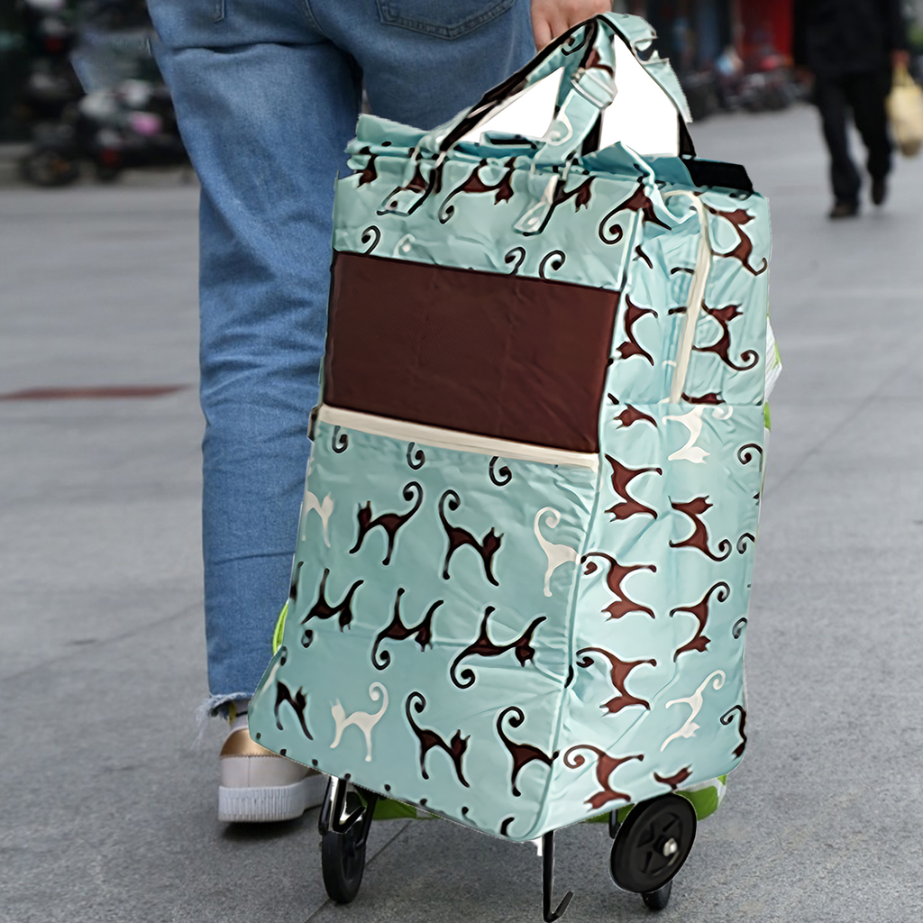 Shopping Trolley Cart Bag Foldable Wheels Carts Bags Market Luggage