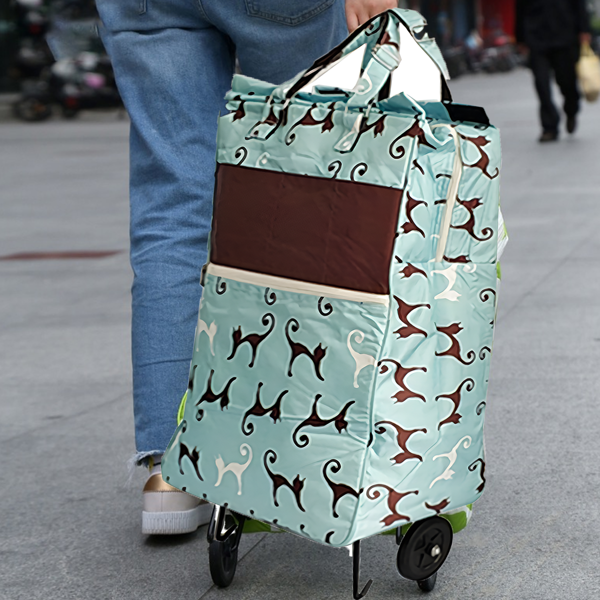 Shopping Trolley Cart Bag Foldable Wheels Carts Bags Market Luggage