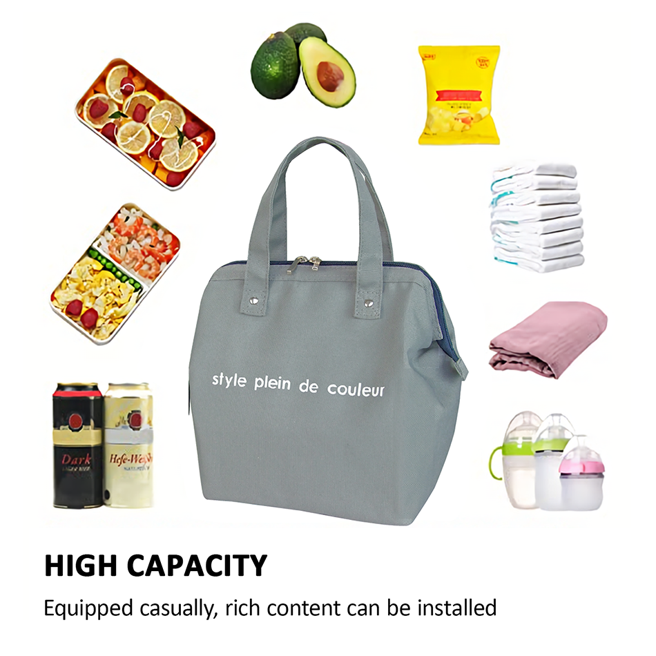 Insulated Thermal Cooler Lunch Bag Portable Picnic Storage Bag Pouch