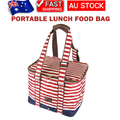 Red Insulated Picnic Bag Thermal Cooler Portable Lunch Food Tote