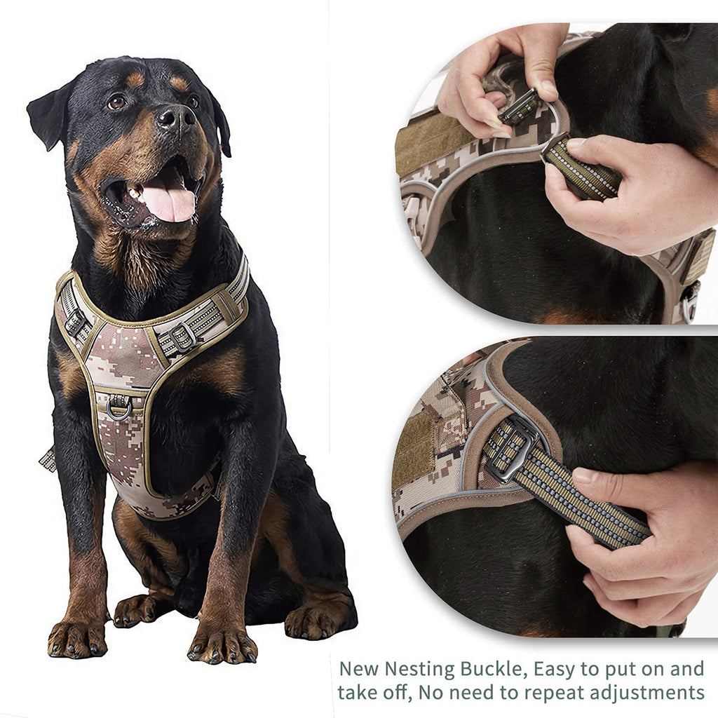 Dog Harness Tactical No Pull Adjustable Pet Military Working Training