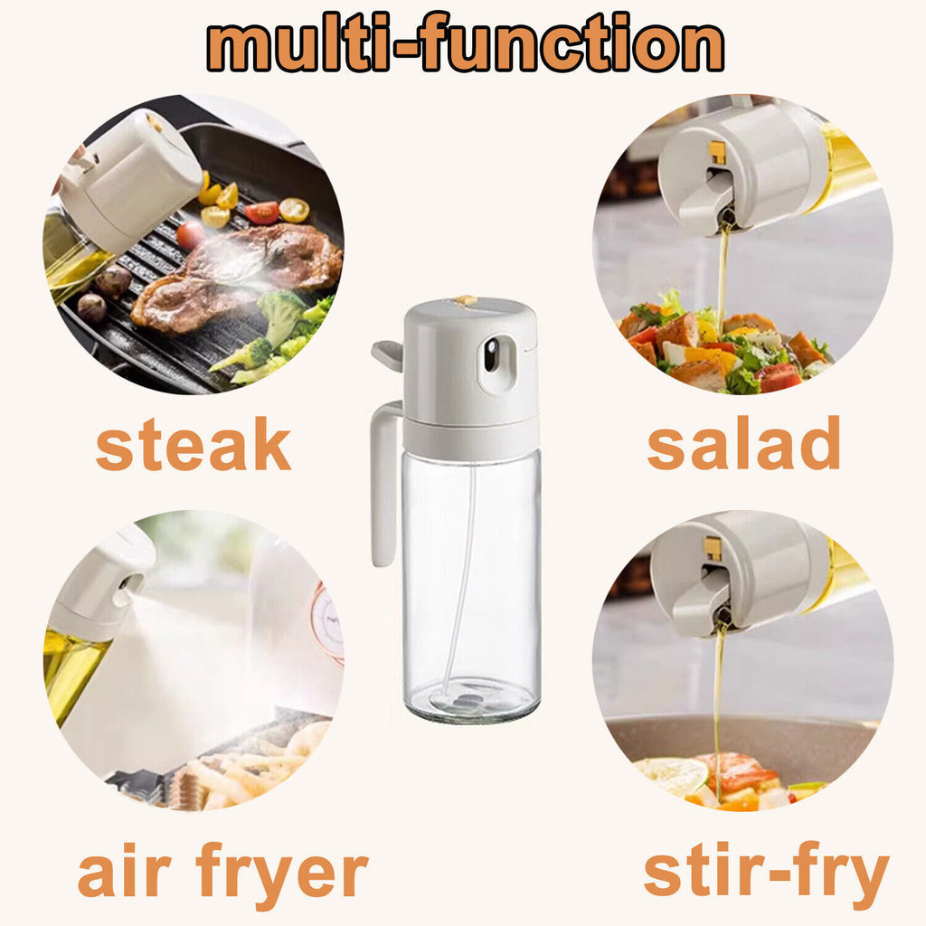 2 in 1 Glass Oil Sprayer and Pourer, 550 ml