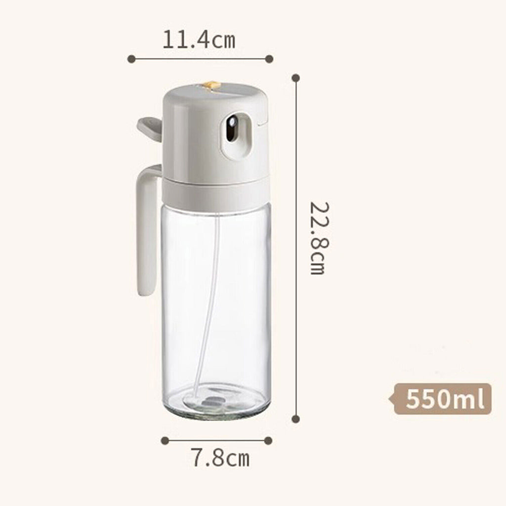 2 in 1 Glass Oil Sprayer and Pourer, 550 ml