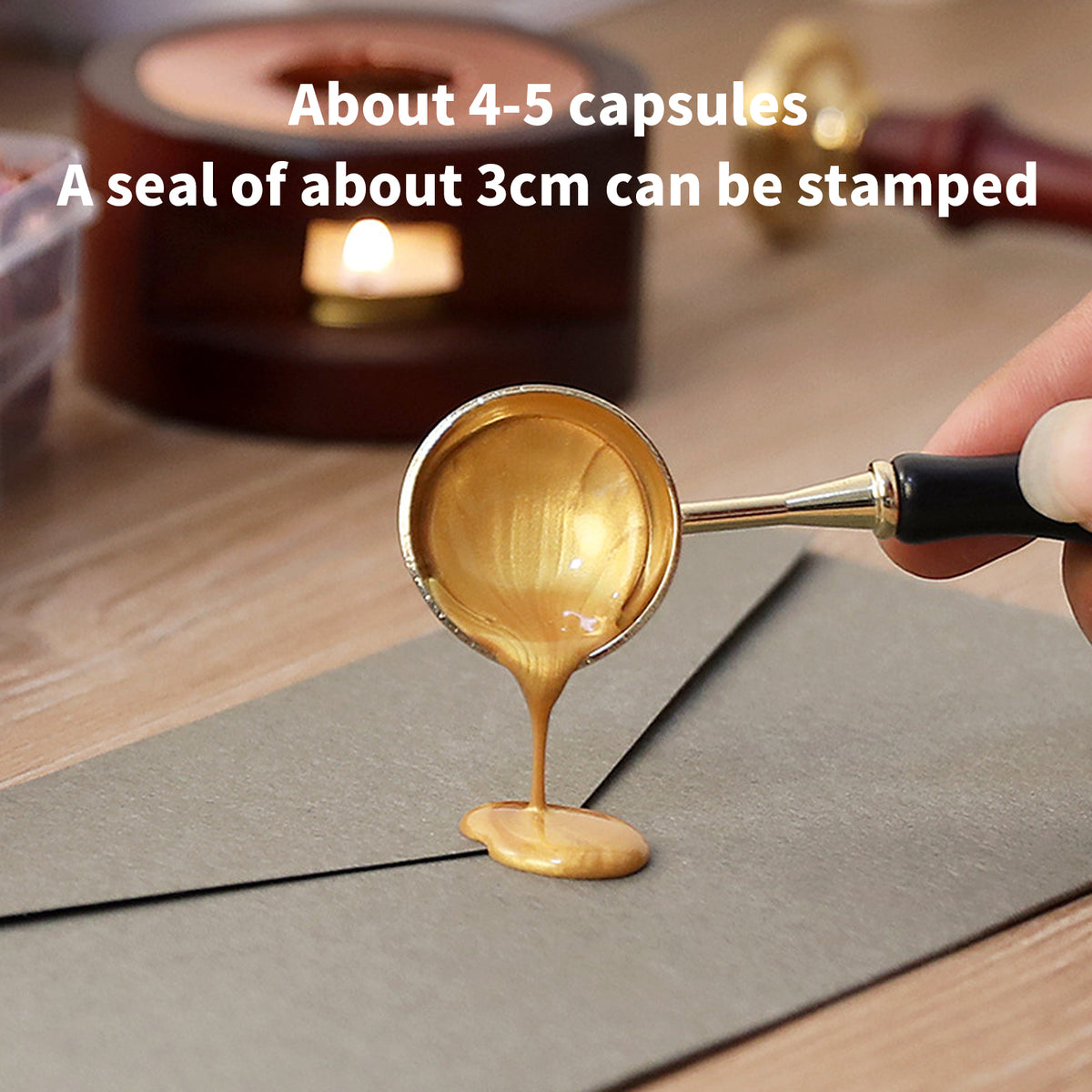 Vintage DIY Octagonal Sealing Wax Tablet Seal Stamp Wax Beads Wedding Invitation