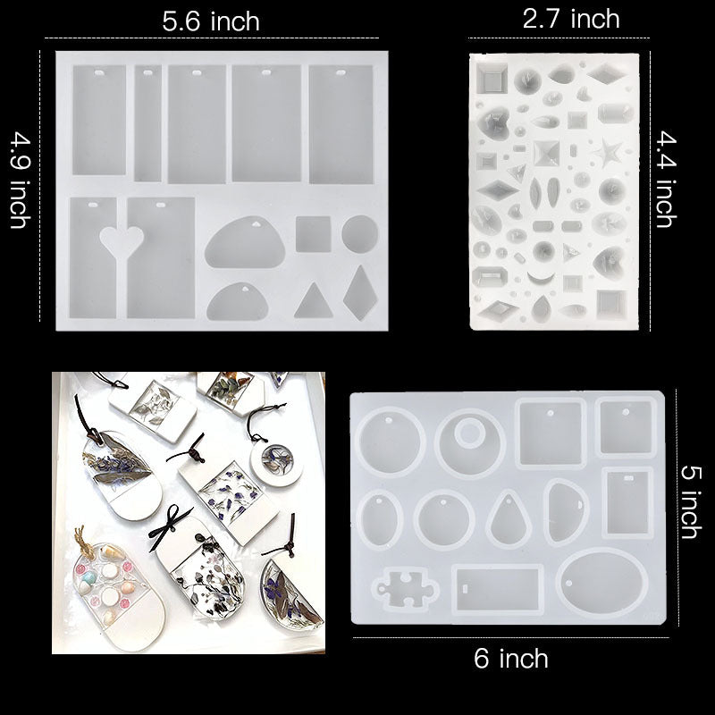 93Pcs/Set Resin Mold Epoxy Resin Mold Dropper Spoon Powder Set Kit