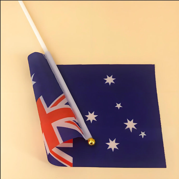 Small Waver Hand Held Aussie Flags Party Supplies Banner AU 8pcs