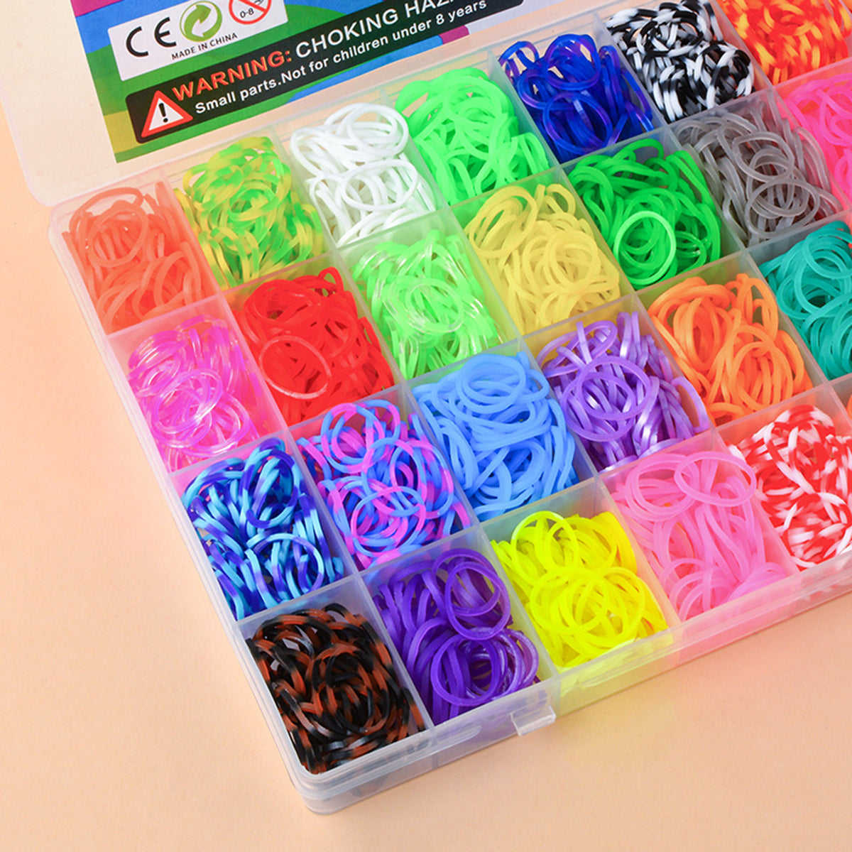 40Grids Rainbow Loom Bands Rubber Bracelet Making Kit S Clips Beads