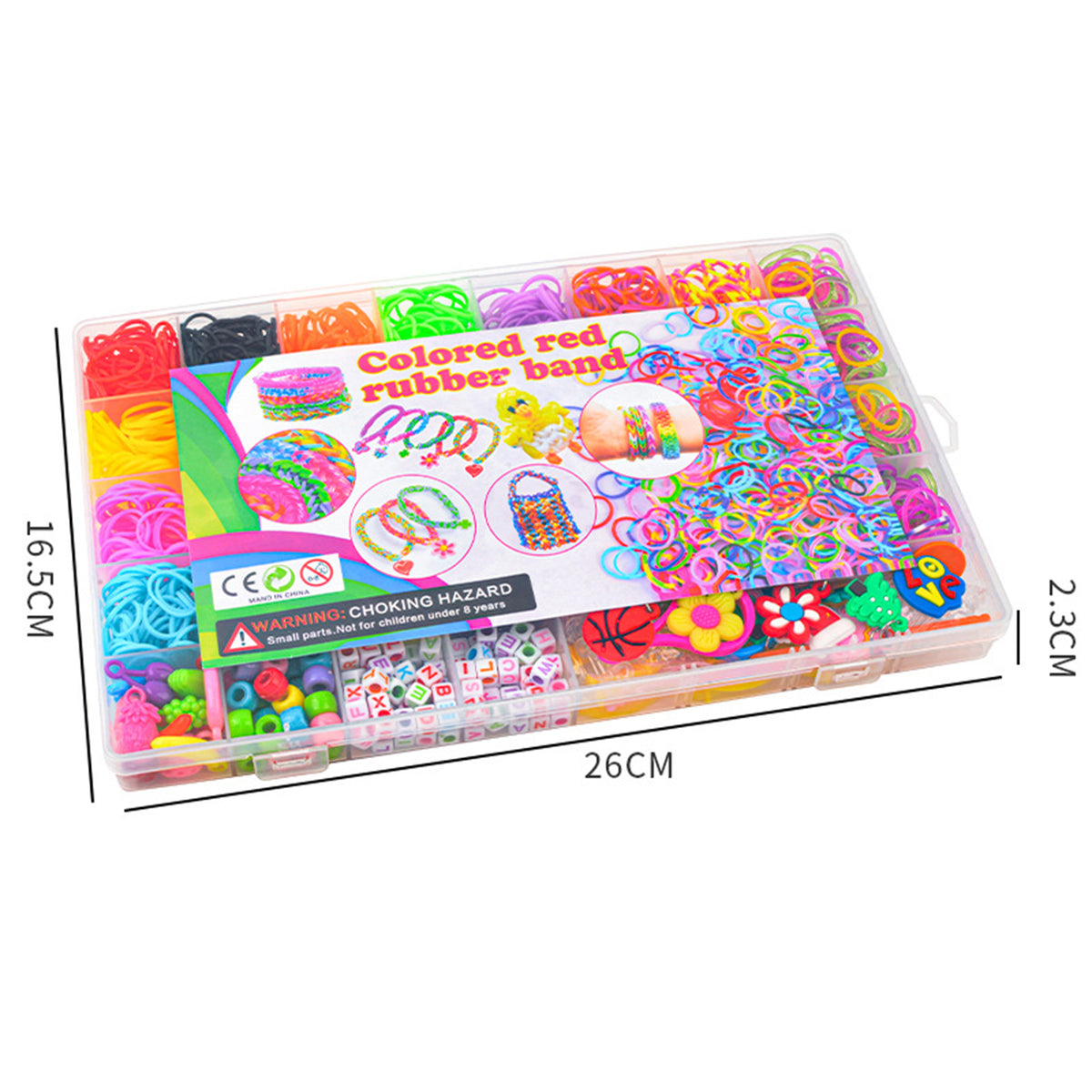 40Grids Rainbow Loom Bands Rubber Bracelet Making Kit S Clips Beads