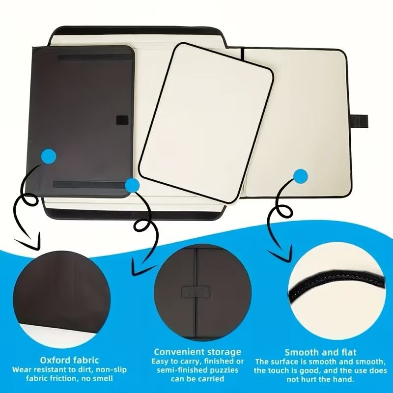 Portable Jigsaw Puzzle Board Mat Holds up to 1000 Pcs Puzzle Surface