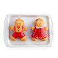 Ceramic Gingerbread Salt and Pepper Shakers with Tray