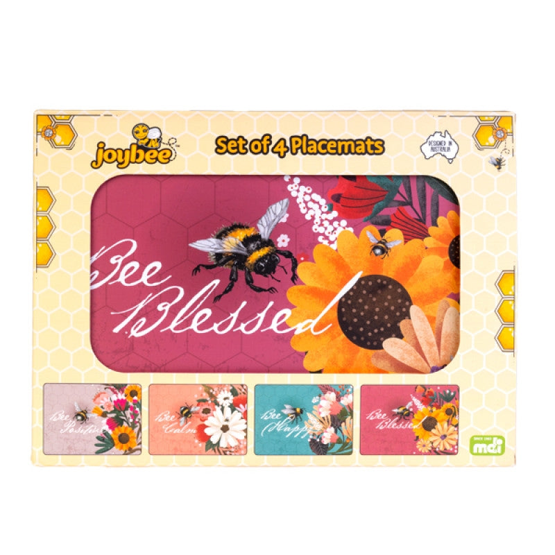 MDI Bee Placemats, Set of 4, 29 x 21.5 cm