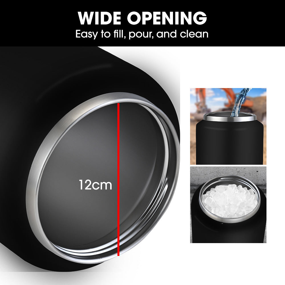 Baumr-AG Insulated Stainless Steel Drink Jug with Handle, Black, 3.8 L