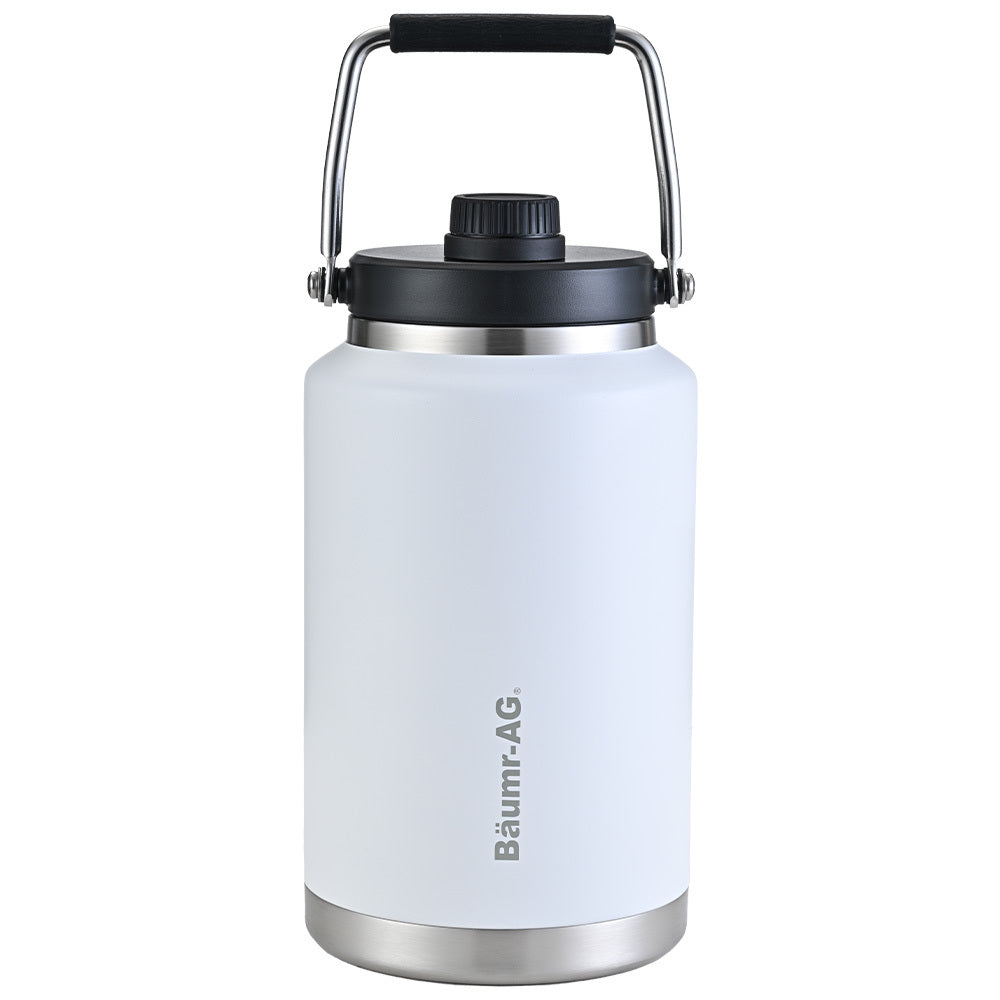 Baumr-AG Insulated Stainless Steel Drink Jug with Handle, White, 3.8 L