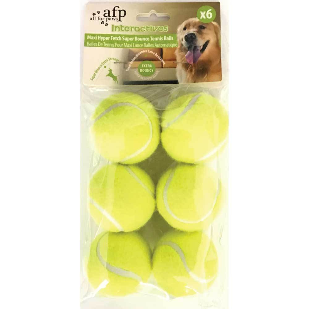 6 Pack Extra Bouncy Dog Fetch Balls AFP Hyper Maxi Super Bounce