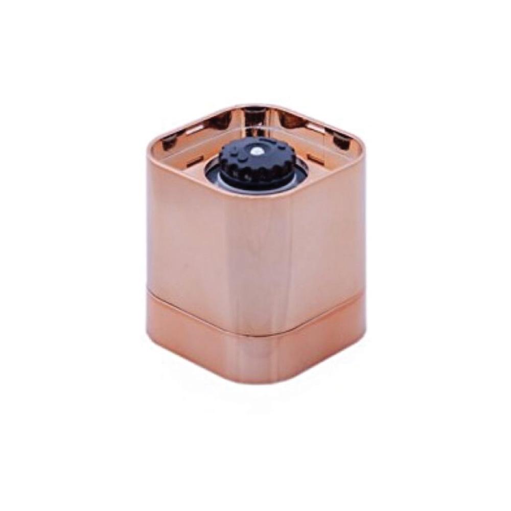 Orku Glass Salt or Pepper Grinder with Rose Gold Lid, 180 ml