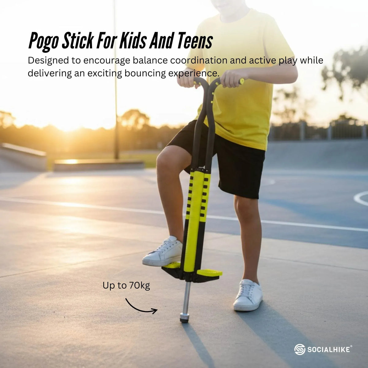Social Hike Red Pogo Stick - Kids Jumping Jackhammer Exercise Hopper