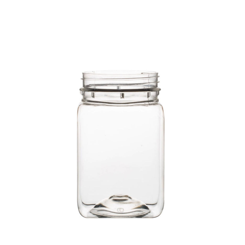 10X 250g Plastic Honey Jars + Lids - Square Clear Food Grade