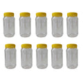 10X 1Kg Plastic Honey Jars + Lids - Round Clear Food Grade