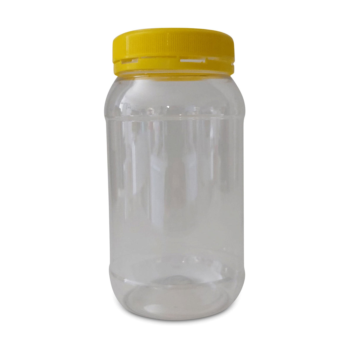 10X 1Kg Plastic Honey Jars + Lids - Round Clear Food Grade