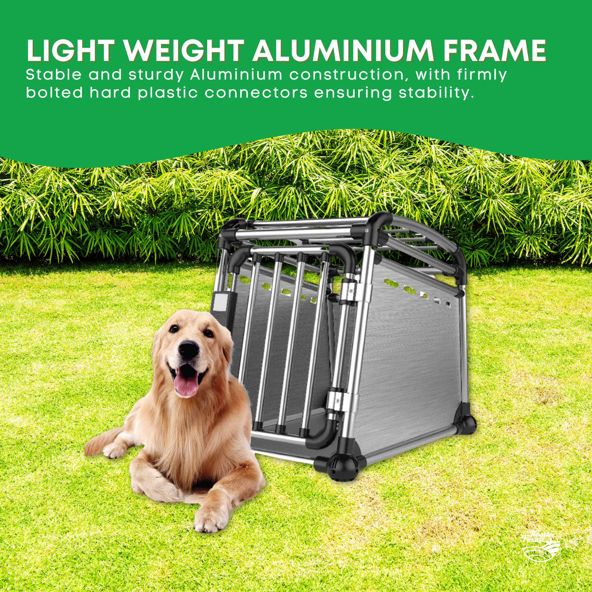 Aluminium Dog Travel Crate 63x68x88cm