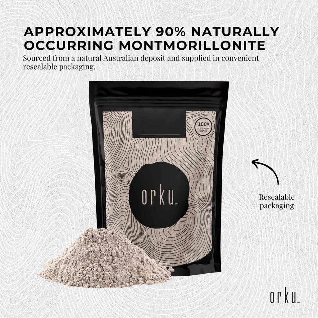 Orku 400g Organic Bentonite Clay Powder Cosmetic Grade