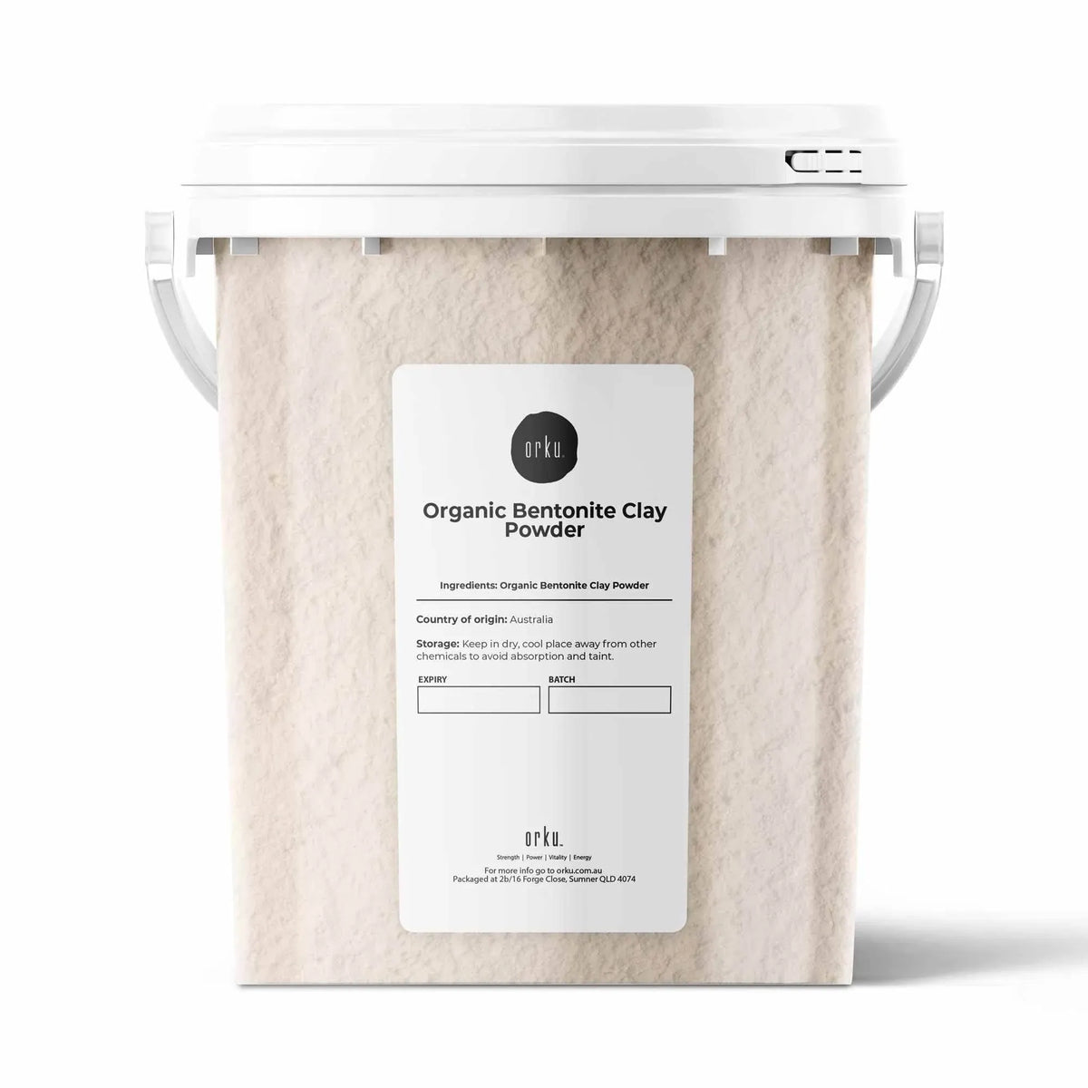 Orku 1.1Kg Organic Bentonite Clay Powder Cosmetic Grade