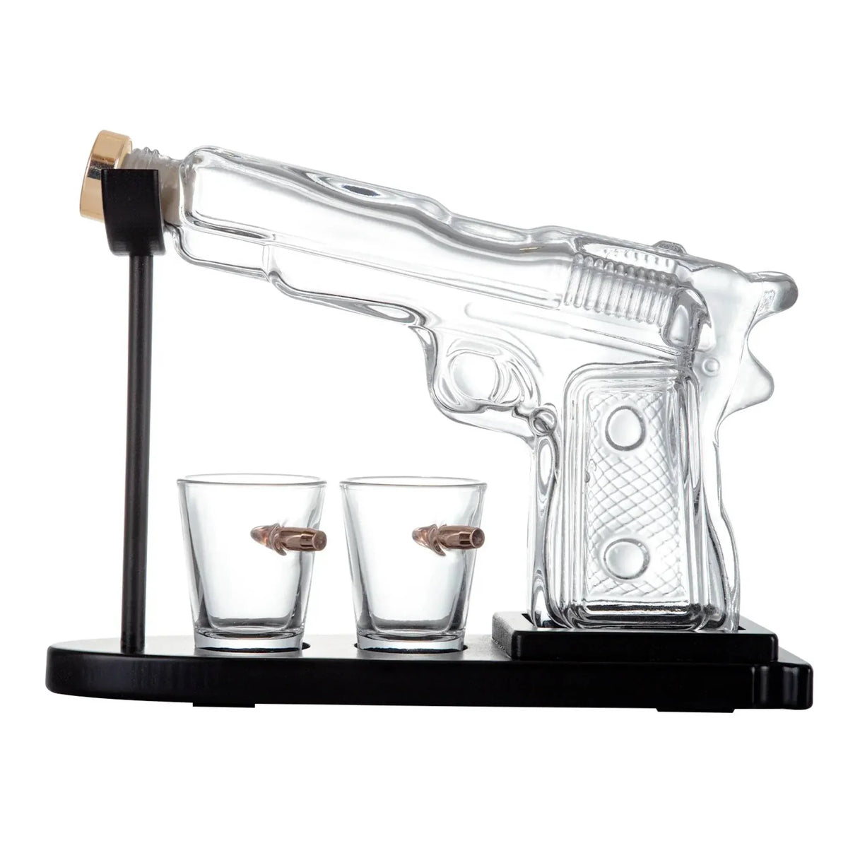 Kitchee 225mL Whisky or Wine Decanter Glass Pistol Set