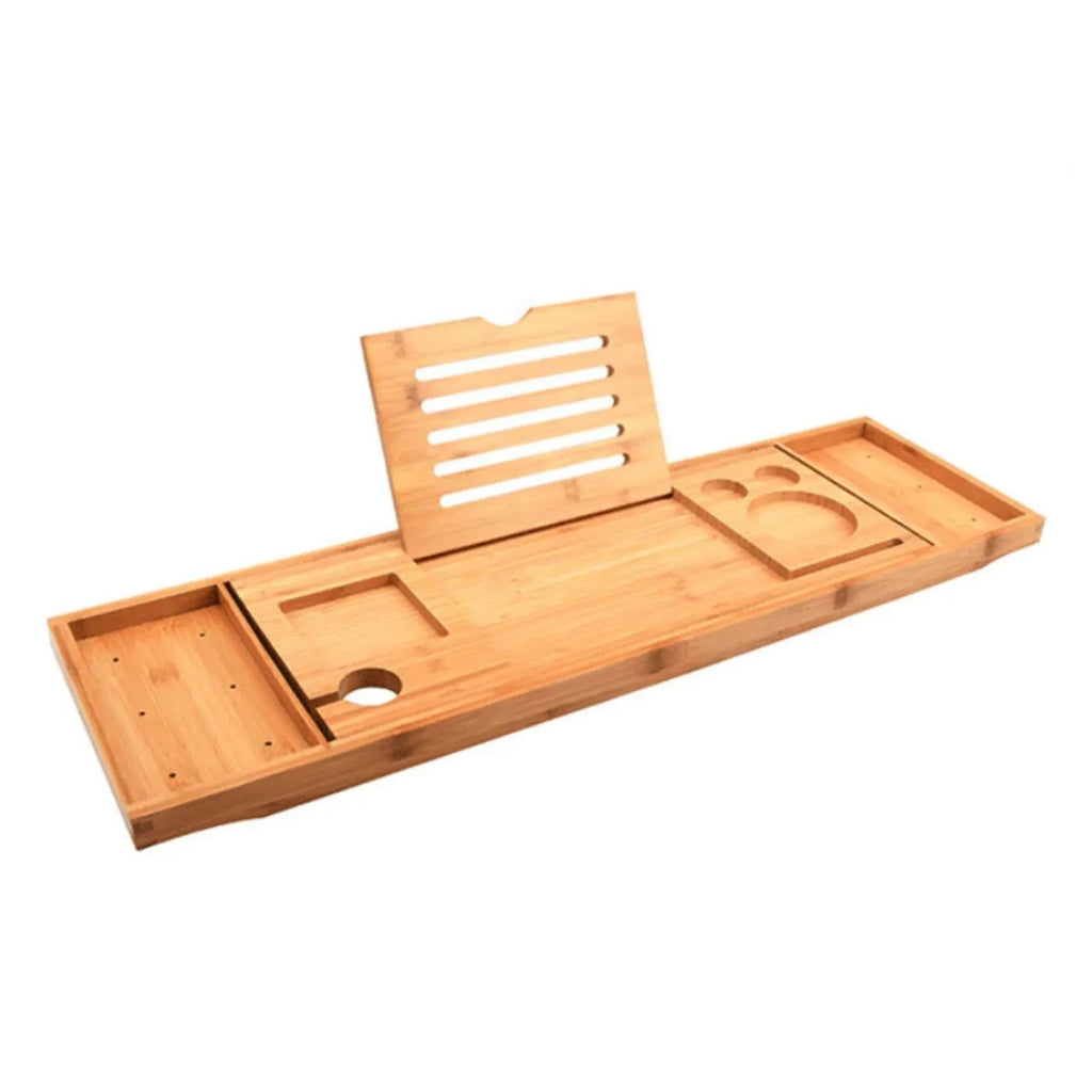 Orku Extendable Bamboo Bath Caddy Tray, 75 to 95 cm