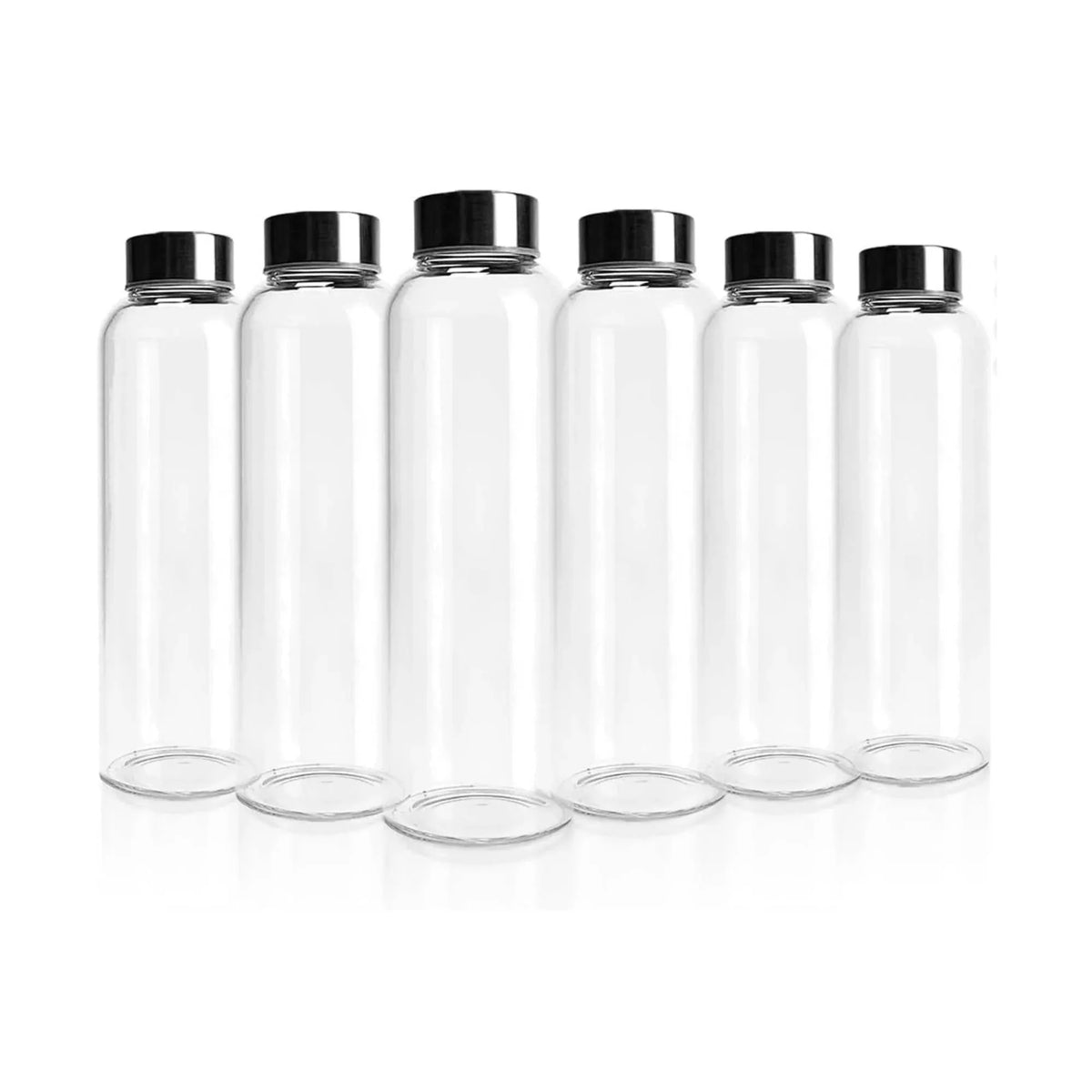 Kitchee 500ml Glass Water Drink Bottle with Stainless Steel Lid