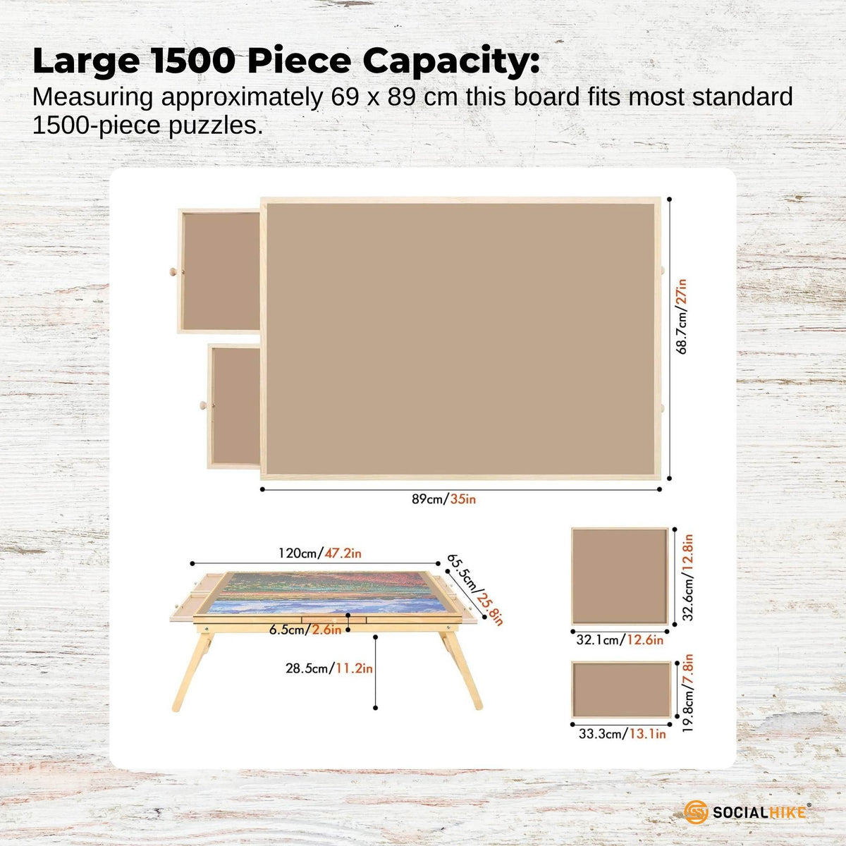 Social Hike Puzzle Board Table 1500 pcs