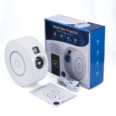 Social Hike Smart Galaxy Star Projector, App Control, White