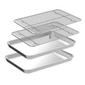 Kitchee Stainless Steel Baking Tray and Cooling Rack Set, 4 Piece