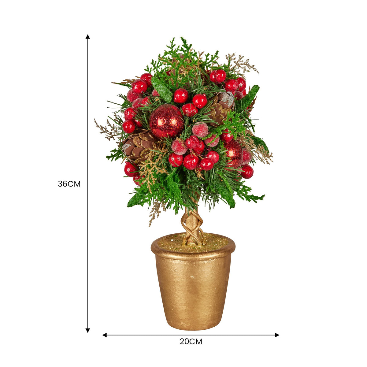Christabelle Decorated Tabletop Topiary Tree, 36 cm