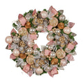 Christabelle Pink and Champagne Decorated Wreath, 71 cm