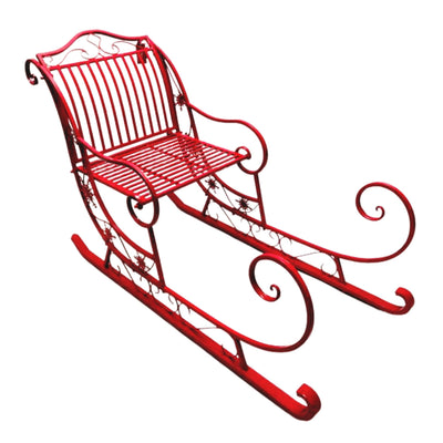 Christabelle Metal Christmas Sleigh, Red, 150 cm