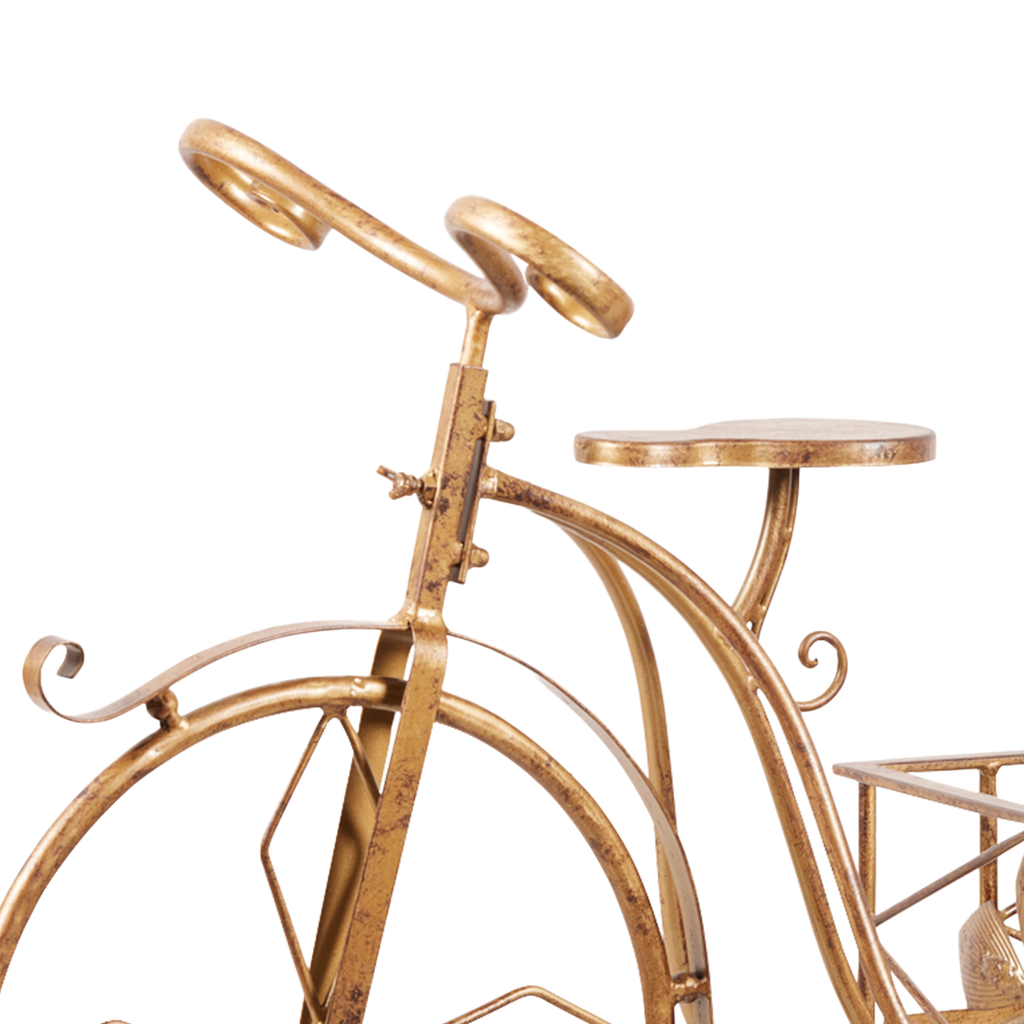 Christabelle Antique Gold Bicycle Christmas Tree Display Decoration Ornament