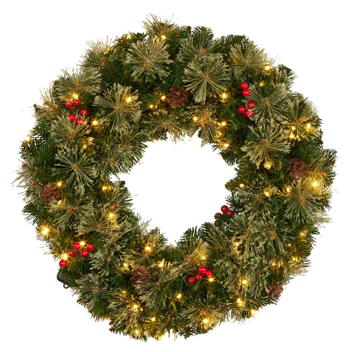 Christabelle 61cm Christmas Bristle with LED Lights Front Door Decoration Ornament