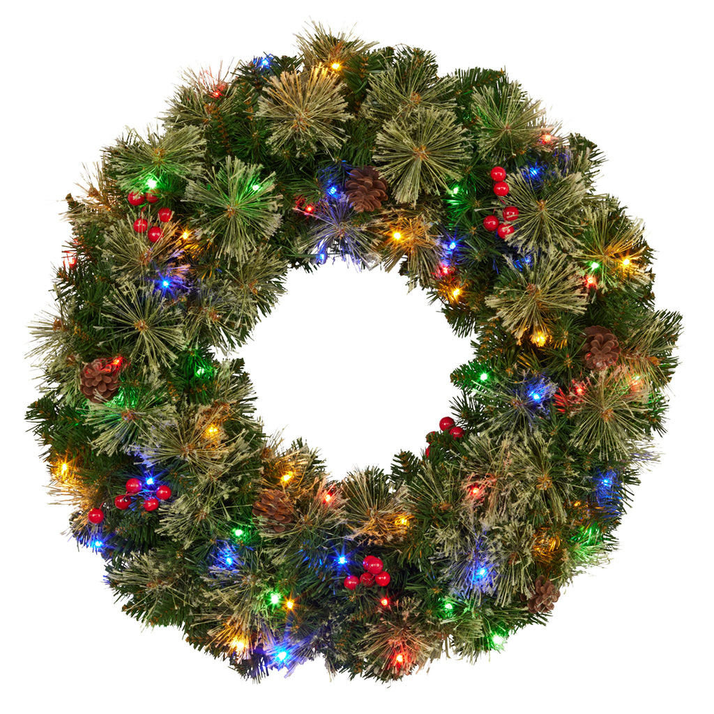 Christabelle 61cm Christmas Bristle with LED Lights Front Door Decoration Ornament