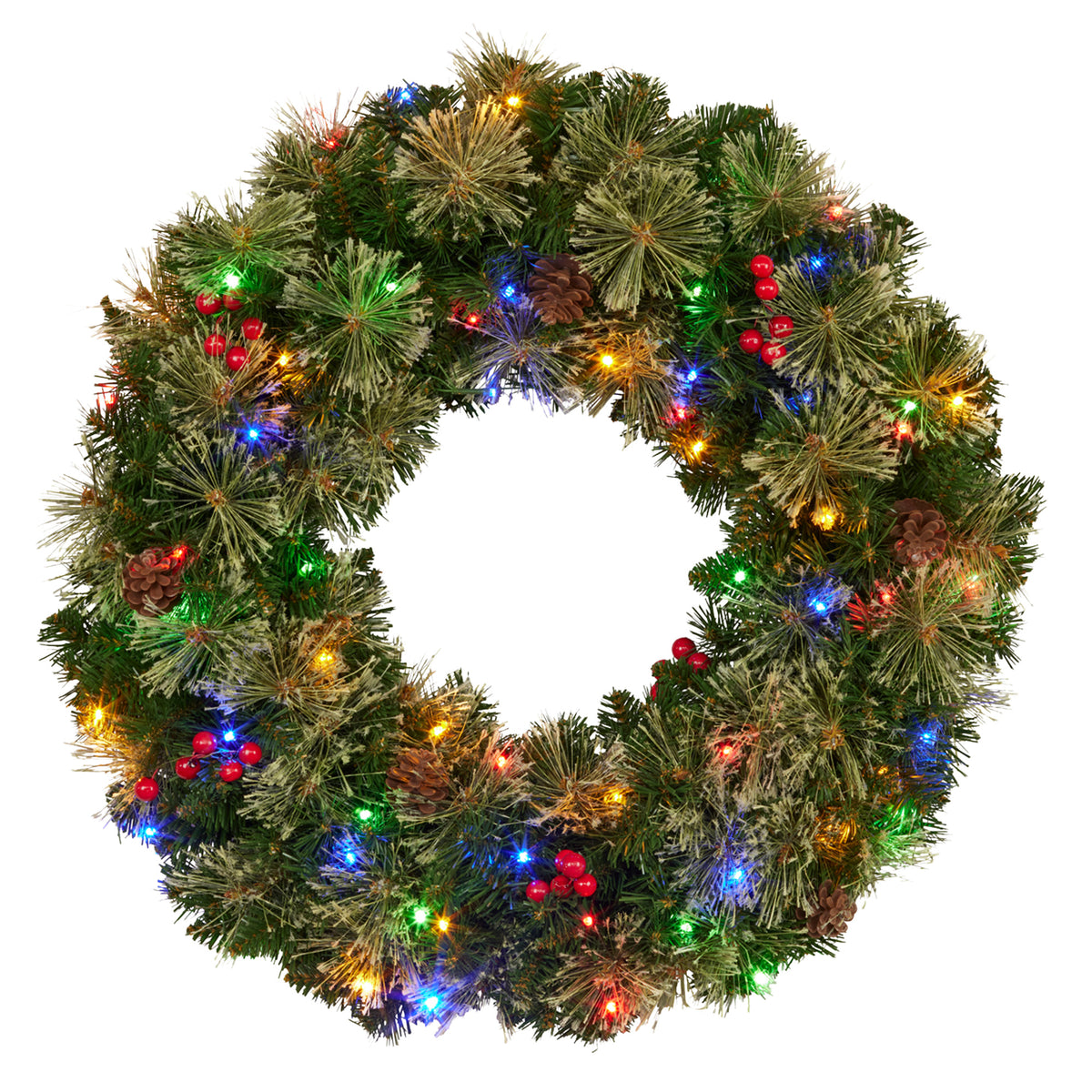 Christabelle 61cm Christmas Bristle with LED Lights Front Door Decoration Ornament
