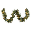 Christabelle Gold Bauble Garland with LED Lights, 2.7 m