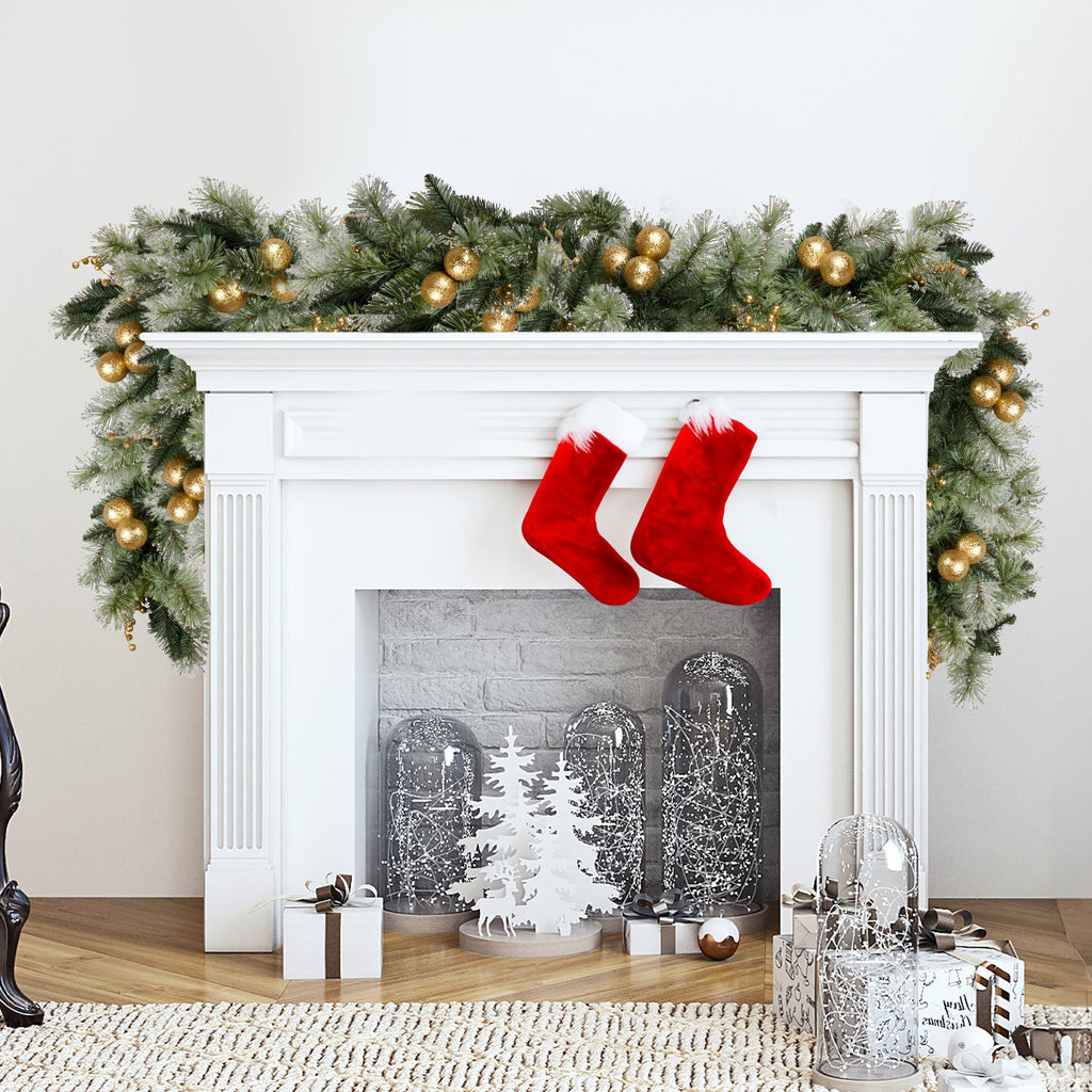 Christabelle Gold Bauble Garland with LED Lights, 2.7 m