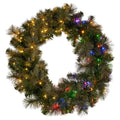 Christabelle Split Double Door Wreath with LED Lights, 122 cm