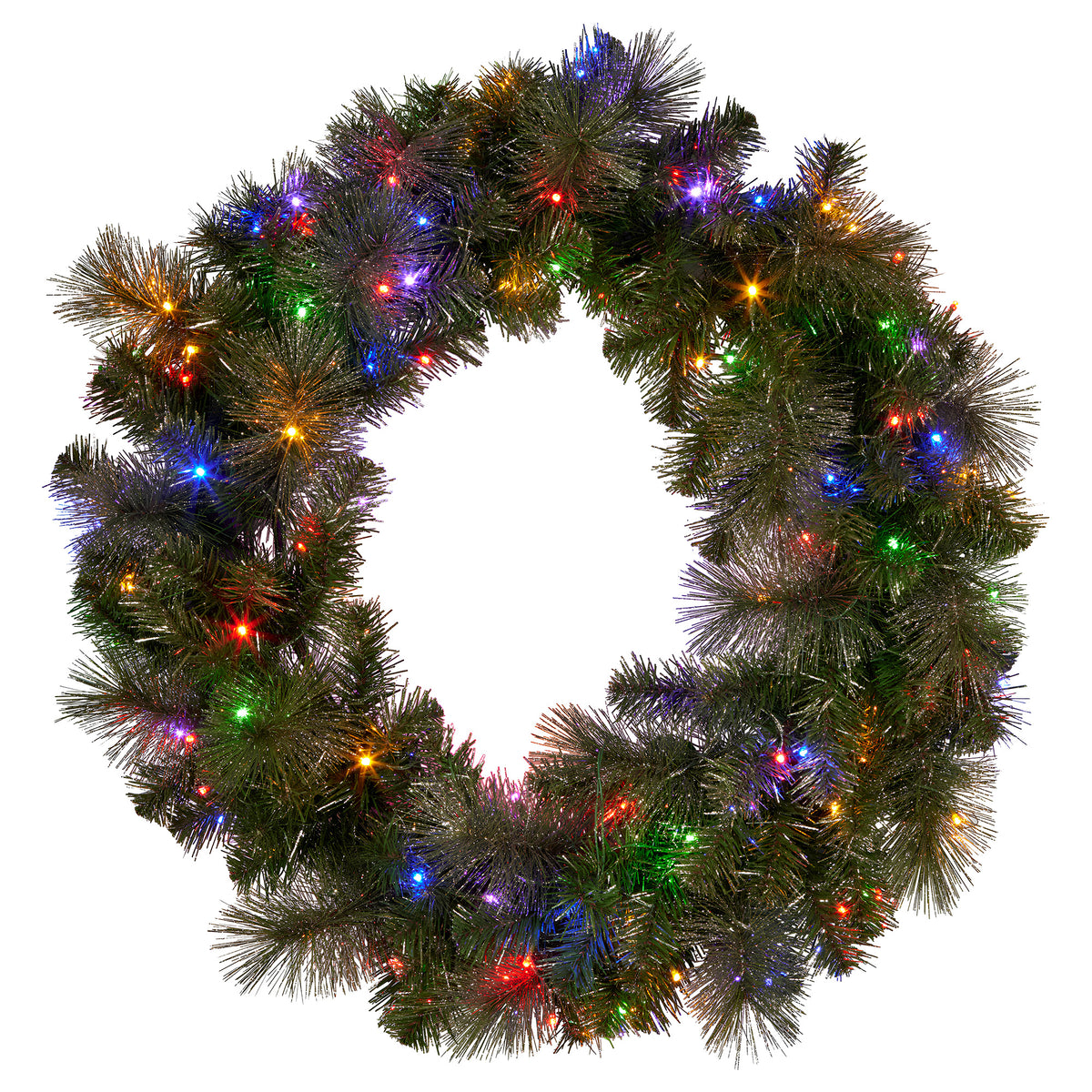 Christabelle Split Double Door Wreath with LED Lights, 122 cm