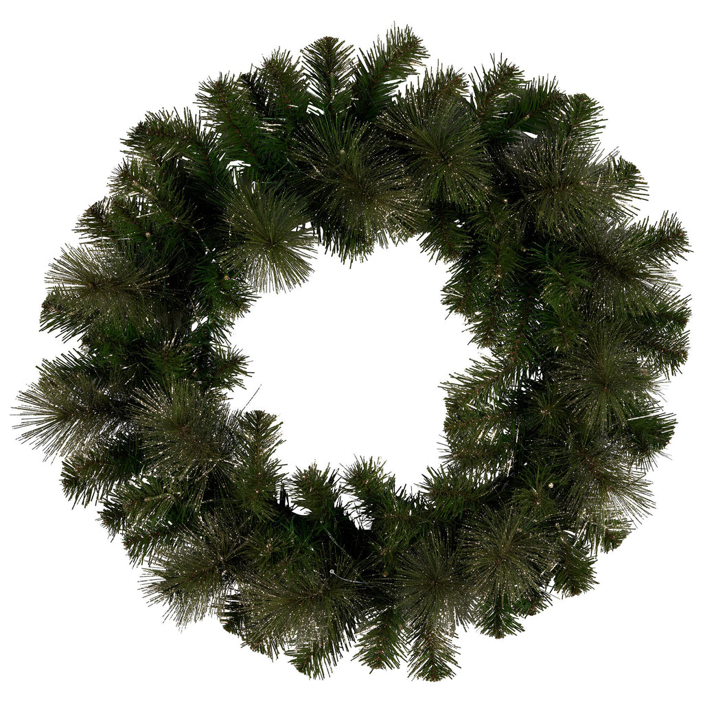 Christabelle Gold Glitter Pine Wreath with Multi-Function LEDs, 61 cm