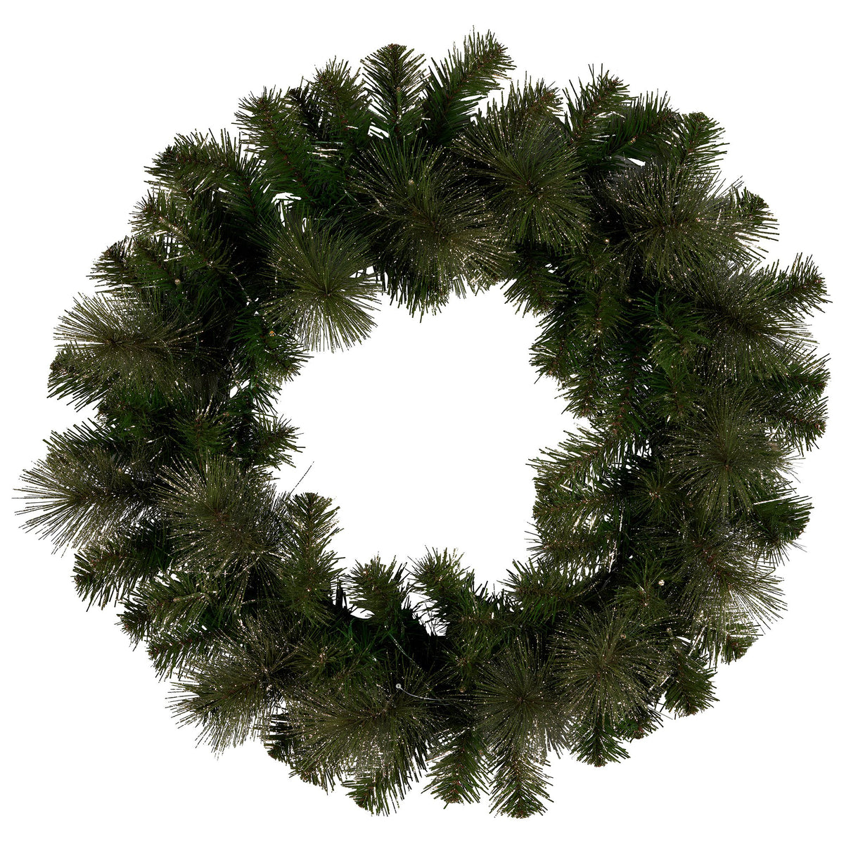 Christabelle Gold Glitter Pine Wreath with Multi-Function LEDs, 61 cm