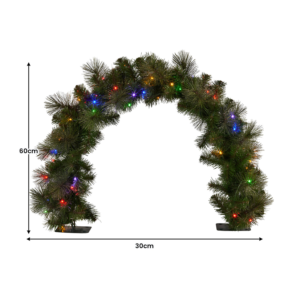Christabelle Tabletop Christmas Archway with LED Lights, 60 cm