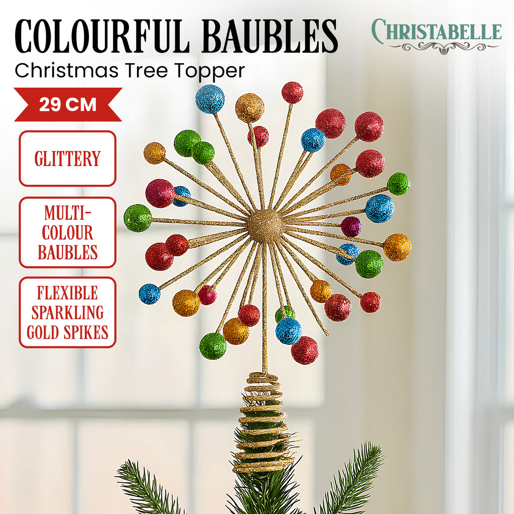 Christabelle Gold Spike Bauble Tree Topper, 29 cm