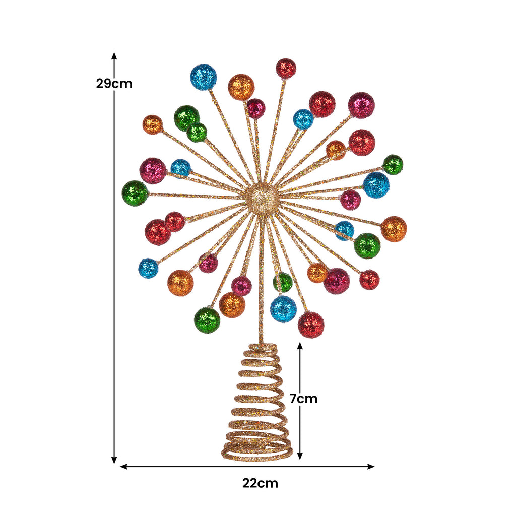 Christabelle Gold Spike Bauble Tree Topper, 29 cm