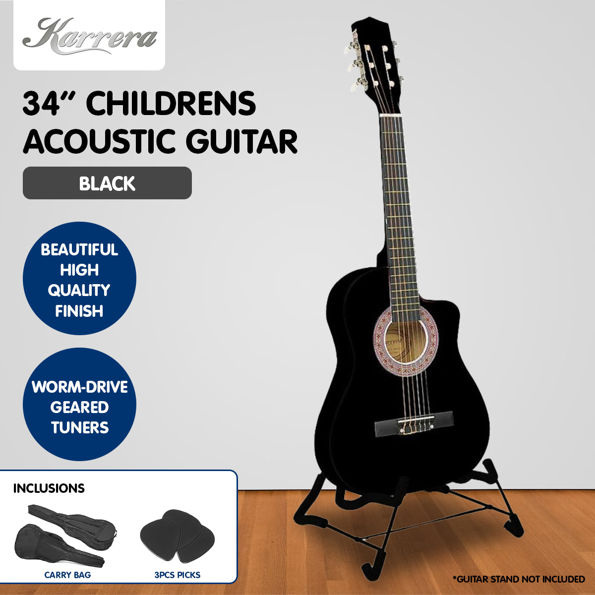Karrera Children's 34 Inch Cutaway Acoustic Guitar